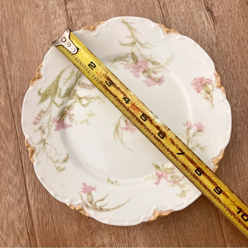 1 Pc Théodore Haviland Limoges Schleiger‎ Salad Plate Pink Flower 8 1/2” Vintage